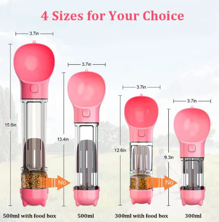 3-in-1 Pet Water Bottle colors